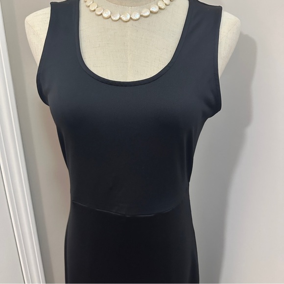 Joe Fresh Black Sheath Midi Dress Sleeveless - Picture 2 of 10